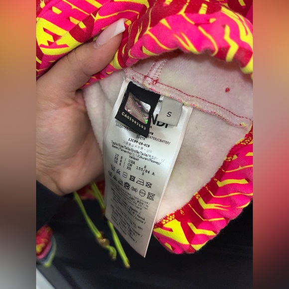 FENDI Roma Amor FF Zucca Monogram Hoodie Size: S - Picture 7 of 9